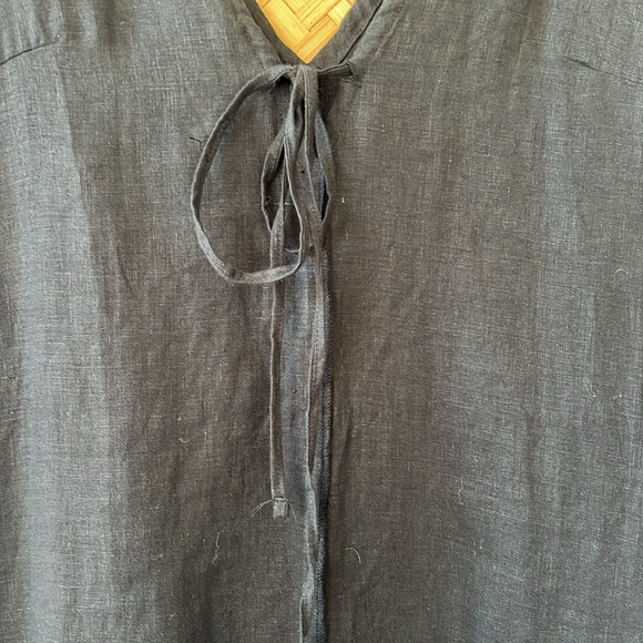 WOMEN’S DEIJI STUDIOS THE BLACK TIE SLIP DRESS 100% FRENCH LINEN WORN ONCE - Picture 13 of 15